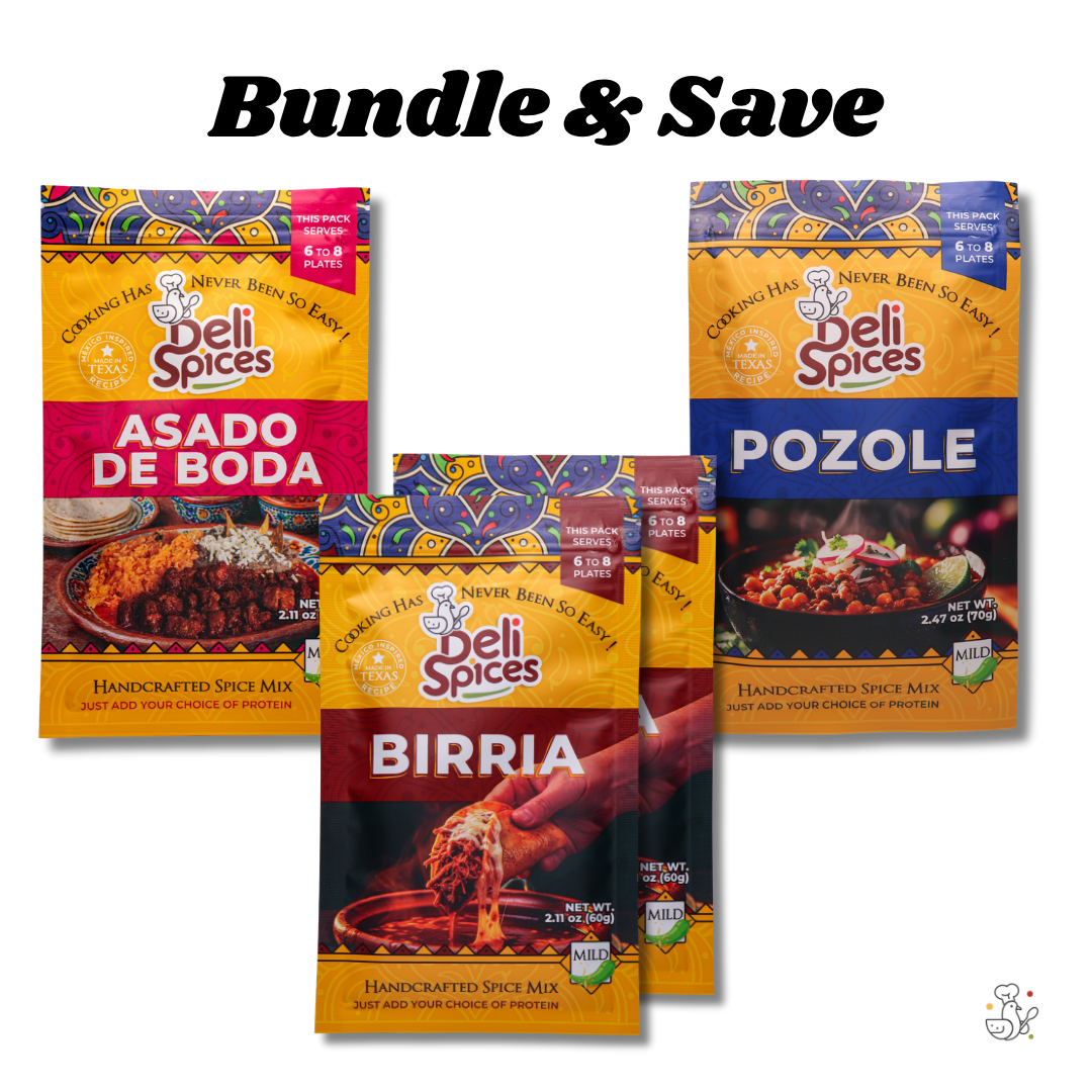 Birria Favorites Bundle (2x Birria, 1x Pozole, 1x Asado Spice Mix)