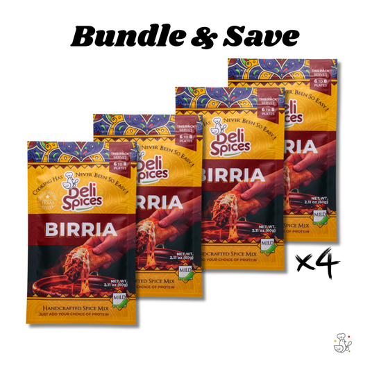 Birria Lovers Bundle - 4 Pack Authentic Mexican Spice Mix